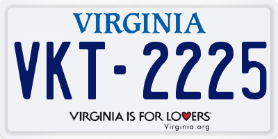 VA license plate VKT2225