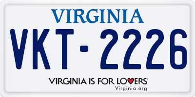 VA license plate VKT2226