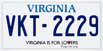 VA license plate VKT2229