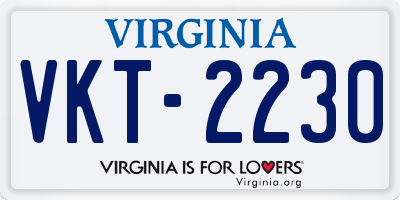 VA license plate VKT2230