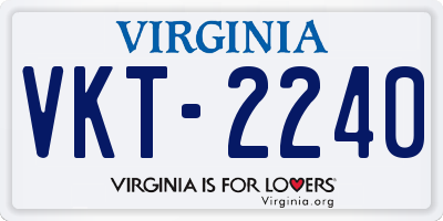 VA license plate VKT2240