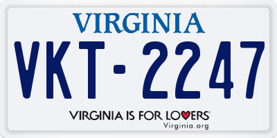 VA license plate VKT2247