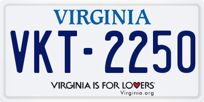 VA license plate VKT2250
