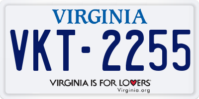 VA license plate VKT2255