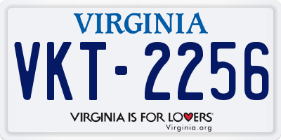VA license plate VKT2256