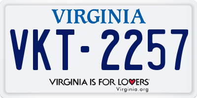 VA license plate VKT2257