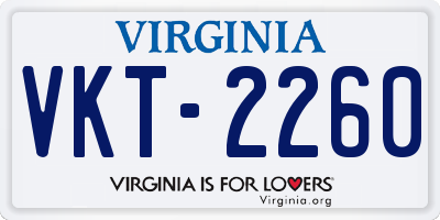 VA license plate VKT2260