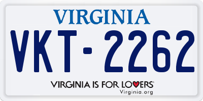 VA license plate VKT2262