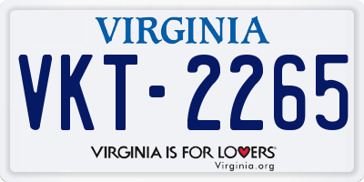 VA license plate VKT2265