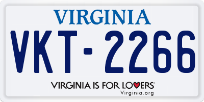 VA license plate VKT2266