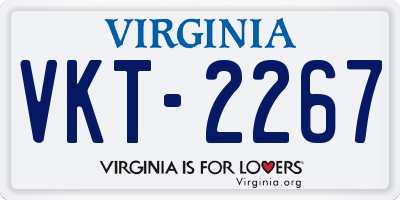 VA license plate VKT2267