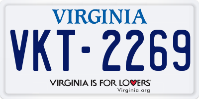 VA license plate VKT2269