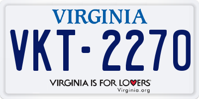 VA license plate VKT2270