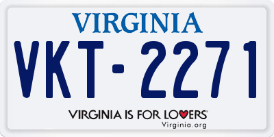 VA license plate VKT2271