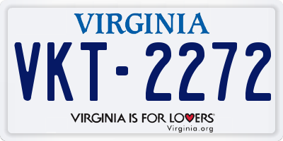 VA license plate VKT2272