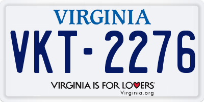 VA license plate VKT2276