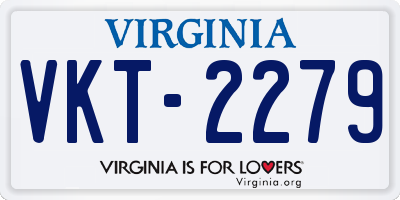 VA license plate VKT2279