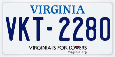 VA license plate VKT2280