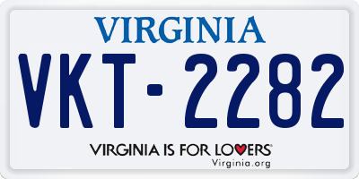 VA license plate VKT2282