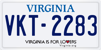 VA license plate VKT2283