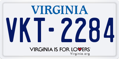 VA license plate VKT2284