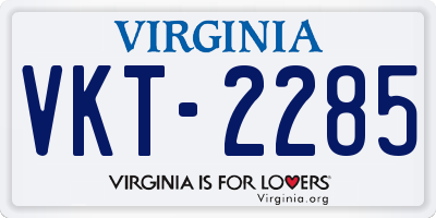 VA license plate VKT2285