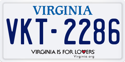 VA license plate VKT2286