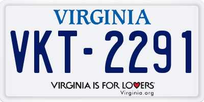 VA license plate VKT2291