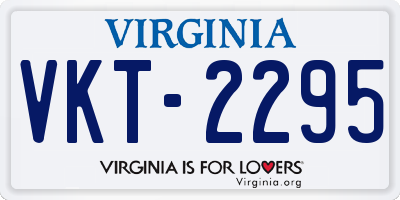 VA license plate VKT2295