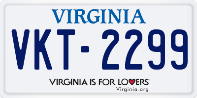 VA license plate VKT2299