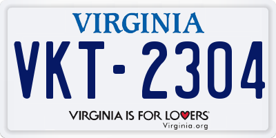 VA license plate VKT2304