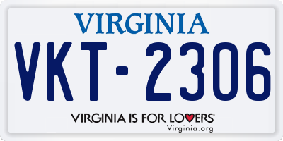 VA license plate VKT2306