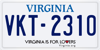 VA license plate VKT2310