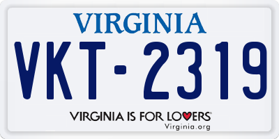 VA license plate VKT2319