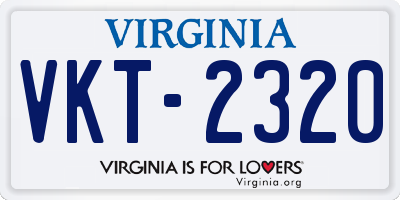 VA license plate VKT2320