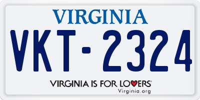 VA license plate VKT2324
