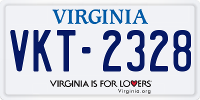 VA license plate VKT2328