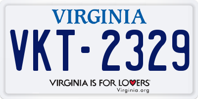 VA license plate VKT2329