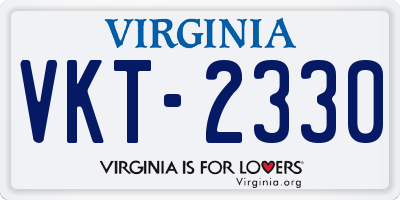 VA license plate VKT2330