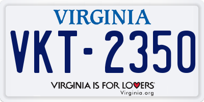 VA license plate VKT2350