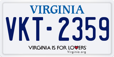 VA license plate VKT2359