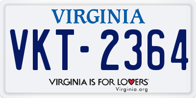 VA license plate VKT2364