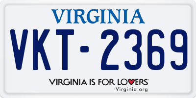 VA license plate VKT2369