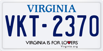 VA license plate VKT2370
