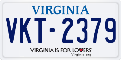 VA license plate VKT2379