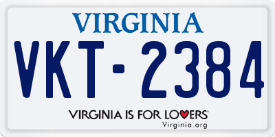 VA license plate VKT2384