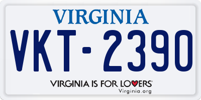 VA license plate VKT2390