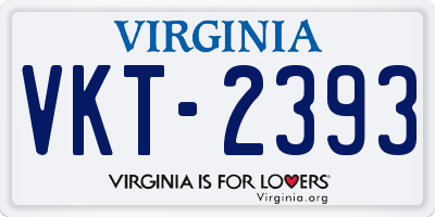 VA license plate VKT2393
