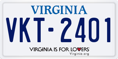 VA license plate VKT2401