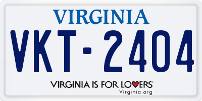 VA license plate VKT2404
